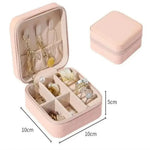 boîte bijoux cuir pu noir rose blanche bleue moderne compact glissière rangement bijoux