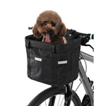 panier vélo utilitaire noir tissu oxford toile réfléchissante fixe guidon sportif transporte chien