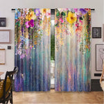 rideau floral multicolore opacité 100% polyester moderne 29x65in 41x90in 51x82in