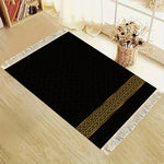 tapis prière géométrique noir doré moderne élégant maison extérieur voyage prière cuisine plage pique