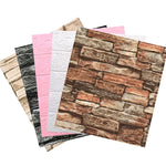 décoration murale adhésive brique texture moderne panneau noir rose marron rustique