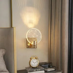 lampe murale moderne or blanc translucide paillettes dorées facile certifiée led 90 260v