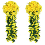 guirlande fleurs artificielles violet blanc rose rouge jaune modernes décoration mariage anniversaire intérieur