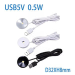 lampe led usb ultra plate adhésive noir blanc moderne câble interrupteur 60lm vrac