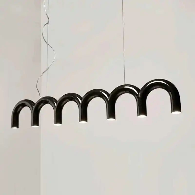 Suspension lumineuse moderne LED bleu noir blanc circulaire designINCTERUPTEURTOUCHES