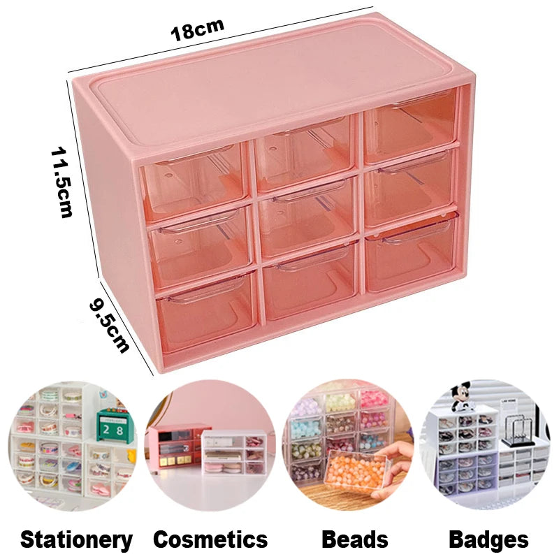 boîtes rangement tiroirs transparents compartiments petits objets boîte murale étudiants organisation accessoire maison