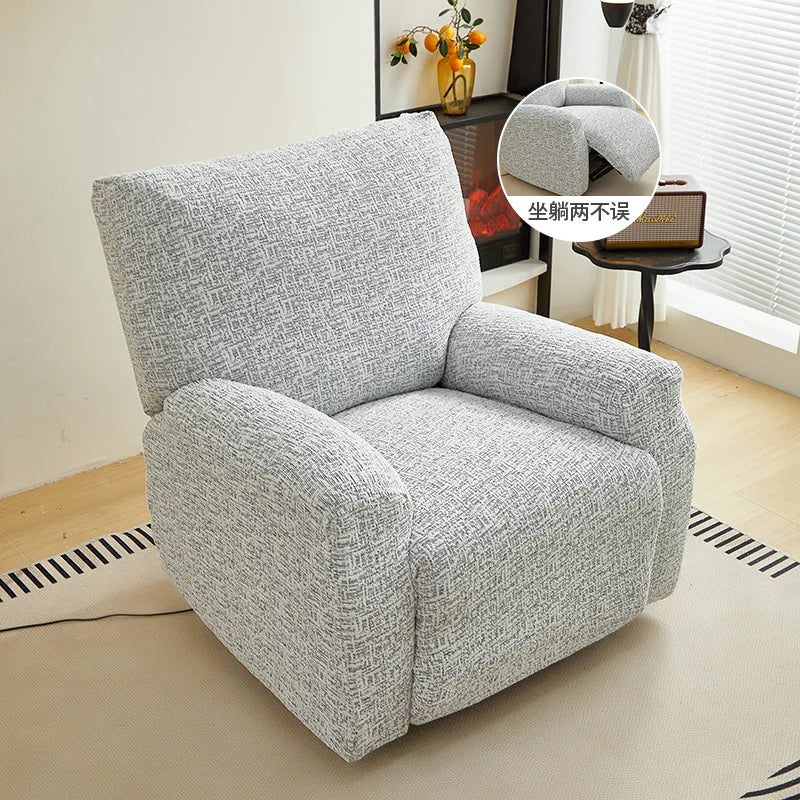 housse fauteuil inclinable extensible chenille beige clair protection canapé moderne lavable