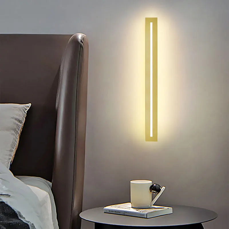 lampe murale led moderne gris or blanc noir 40cm 60cm 80cm éclairage quotidien