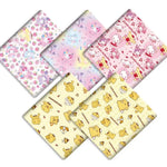 tissu sanrio kawaii dessins animés coton polyester couture robe poupée rideau blanc jaune rose