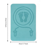tapis sport yoga tpe antidérapant motif pieds corde sauter moderne rose bleu gris