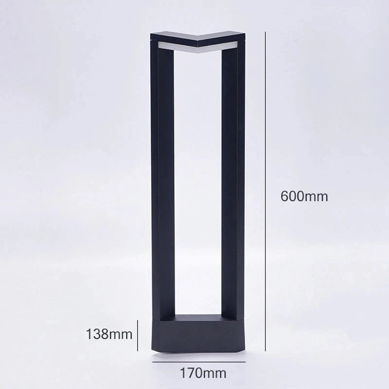 lampe extérieure led imperméable moderne noire ip65 12w 2492000lm fixe aluminium