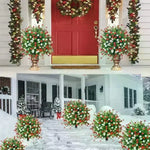 décoration intérieure pot fleurs artificielles rouges blanches feuilles vertes moderne