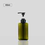 distributeur savon liquide bleu vert transparent contemporain 250ml 450ml 650ml pompe bouchon rechargeableextérieurvoyage