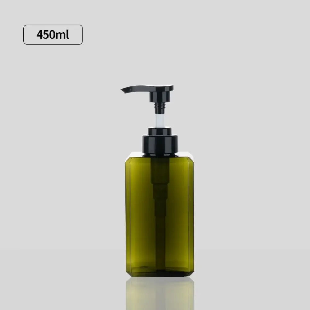 distributeur savon liquide bleu vert transparent contemporain 250ml 450ml 650ml pompe bouchon rechargeableextérieurvoyage