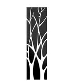 sticker mural acrylique branches stylisées moderne minimaliste blanc gris doré
