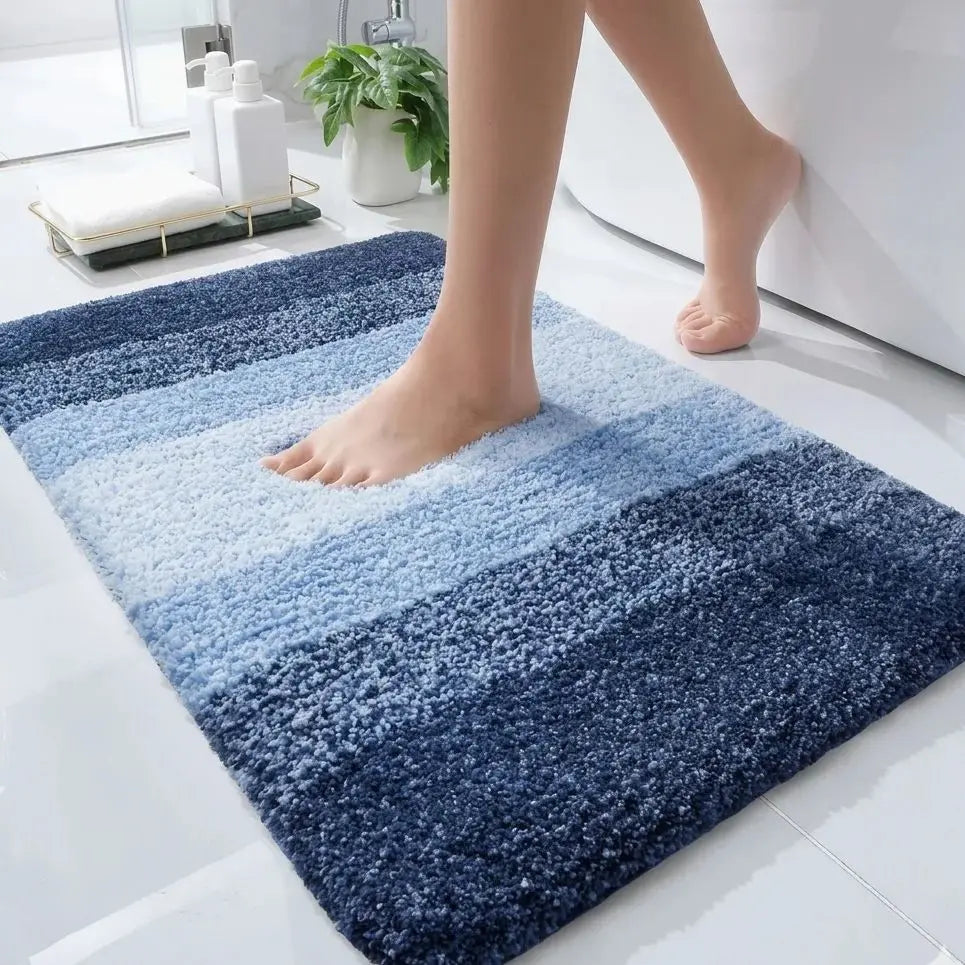 tapis bain absorbant antidérapant bleu violet gris moderne 40x60cm 50x80cm 60x90cm