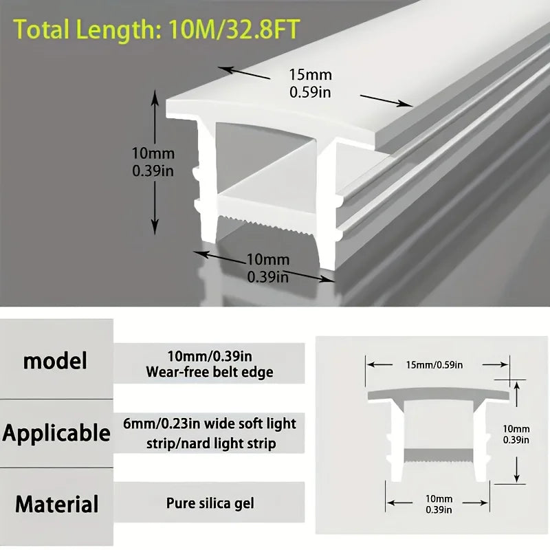 couverture silicone ruban led blanc moderne adhésif doux contemporain 1000cm 100cm 200cm