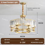 lustre moderne doré transparents rectangulaires corde salon chambre