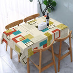 nappe table géométrique moderne polygone colorée réutilisable polyester maison festive
