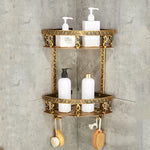 accessoires salle bain doré ornements floraux finition brillante classique porte savon porte gobelet porte