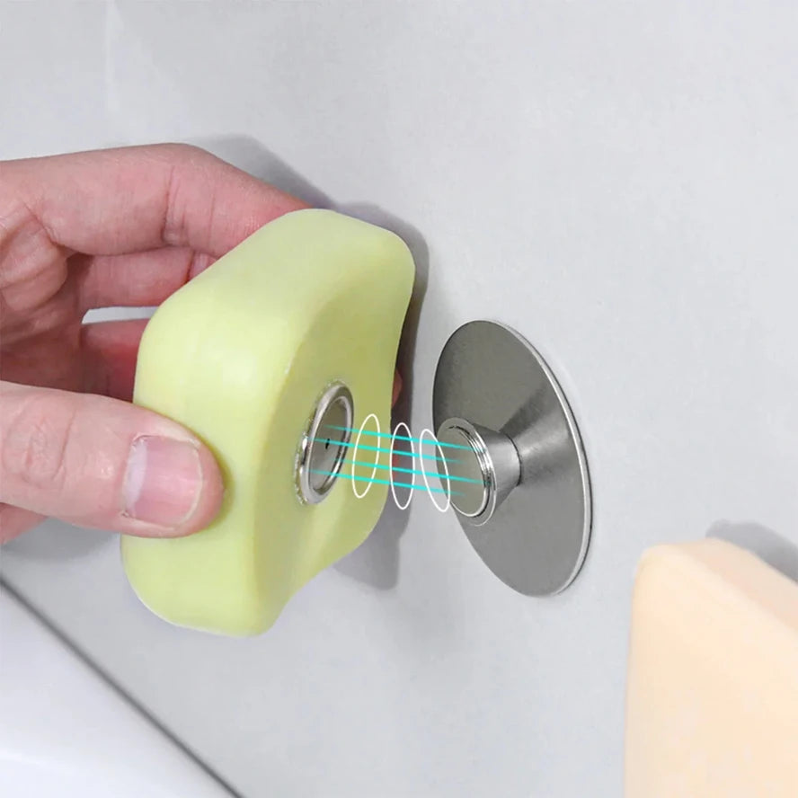 porte savon aimant mural sans perforation moderne savonnette support rangement salle bains minimalist brosse