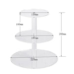 support cupcakes transparent moderne niveaux vis verticales grille 4mm epaisseur acrylique respectueux environnement