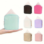 sac main moderne minimaliste vert pastel noir rose blanc beige violet fermeture glissière polyestère