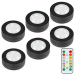 lampe led ronde noir blanche télécommande éclairage nuit chambre placard rechargeable batterie sèche moderne