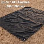 tapis sol camping vert foncé noir oxford robuste texture tissée pratique oeilletsextérieur camouflage