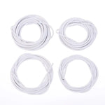 rideaux modernes kit cordon polyester crochets chevilles blanc argenté minimaliste