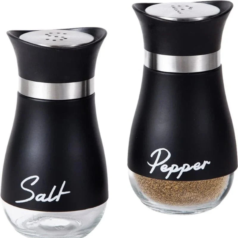 pots sel poivre verre transparent moderne minimaliste respectueux environnement stockage épices deux pièces