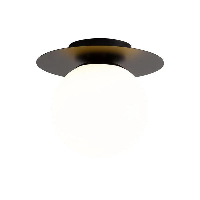 lampe moderne sphérique noir doré minimaliste éclairage intérieur chambre salon
