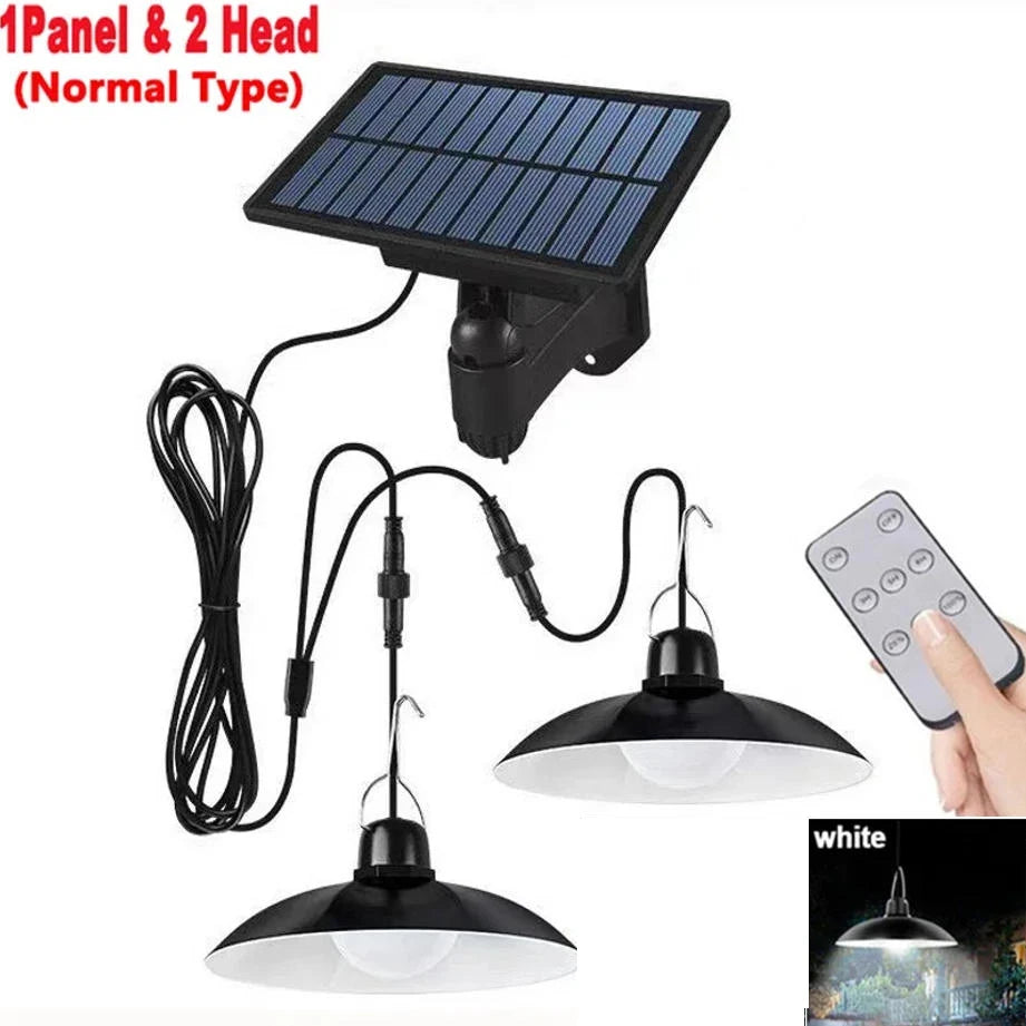 lampe solaire moderne noire télécommande panneau solaire intégré autonome deux lumières abs lithium