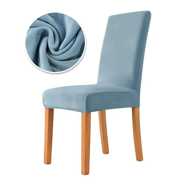 housse chaise velours polyester moderne camel opaque simple mariage banquet chaise plage fauteuil