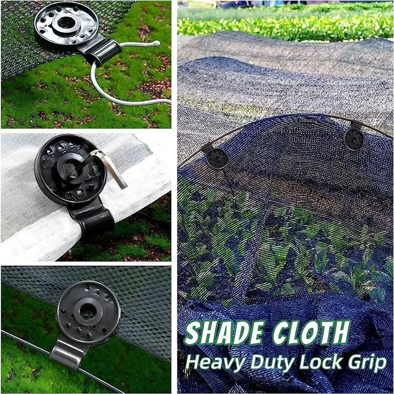 Utilisation des clips pour sécuriser un pare-soleil sur une terrasse