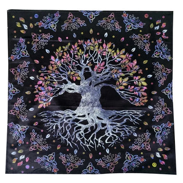 tapis polyester imperméable noir motifs religieux rituels astrologiques usage maison fête