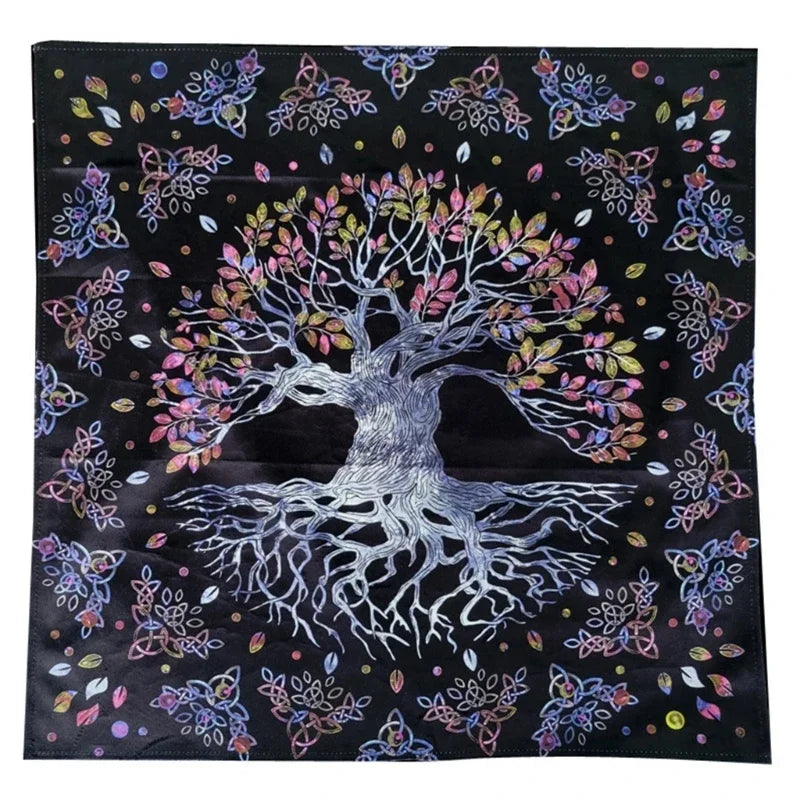 tapis polyester imperméable noir motifs religieux rituels astrologiques usage maison fête