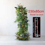 décoration murale bouquet fleurs artificielles roses blanches jaunes bleues feuilles vertes mariage fête événement