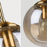 Suspension lumineuse moderne transparente câble doré brillant salon chambre étudiante