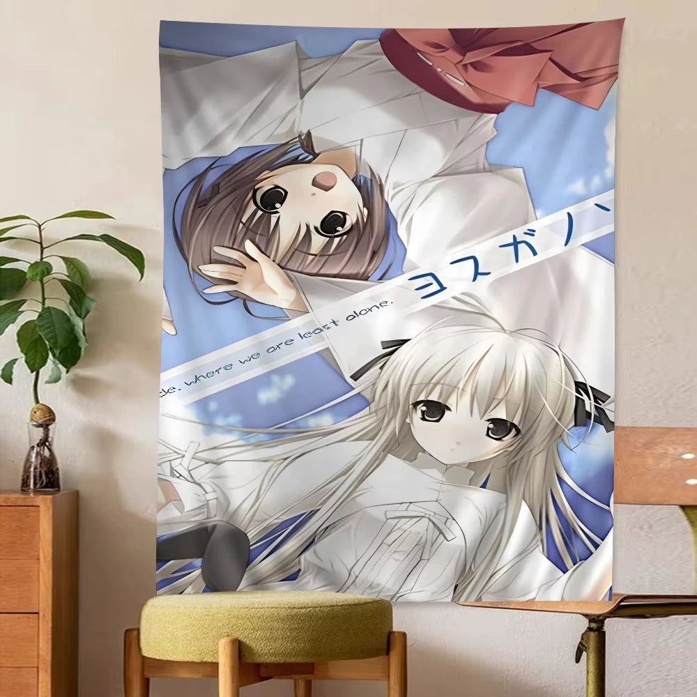 tapisserie murale anime japonais personnages manga décoration chambre salon tissu décor artistique intérieur moderne