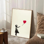 affiche art contemporaine street banksy graphique abstraite noire blanche verte murale salon decoration
