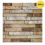 panneau mural 3d adhésif imitation briques moderne marron beige gris imperméable