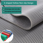 tapis sol imperméable antidérapant pvc moderne quick drainage respectueux environnement vert rouge gris 40x90cm