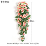 guirlande artificielle roses violettes blanches modernes décoration intérieure extérieure mariage anniversaire festive