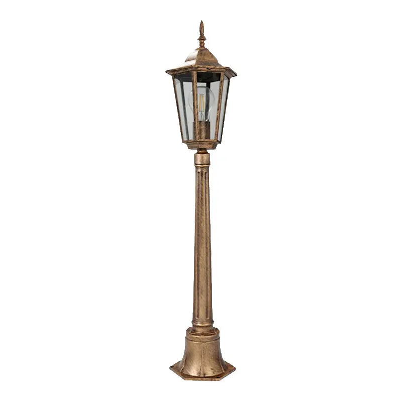 lampe jardin led noir doré transparent ip65 extérieure classique vintage métal