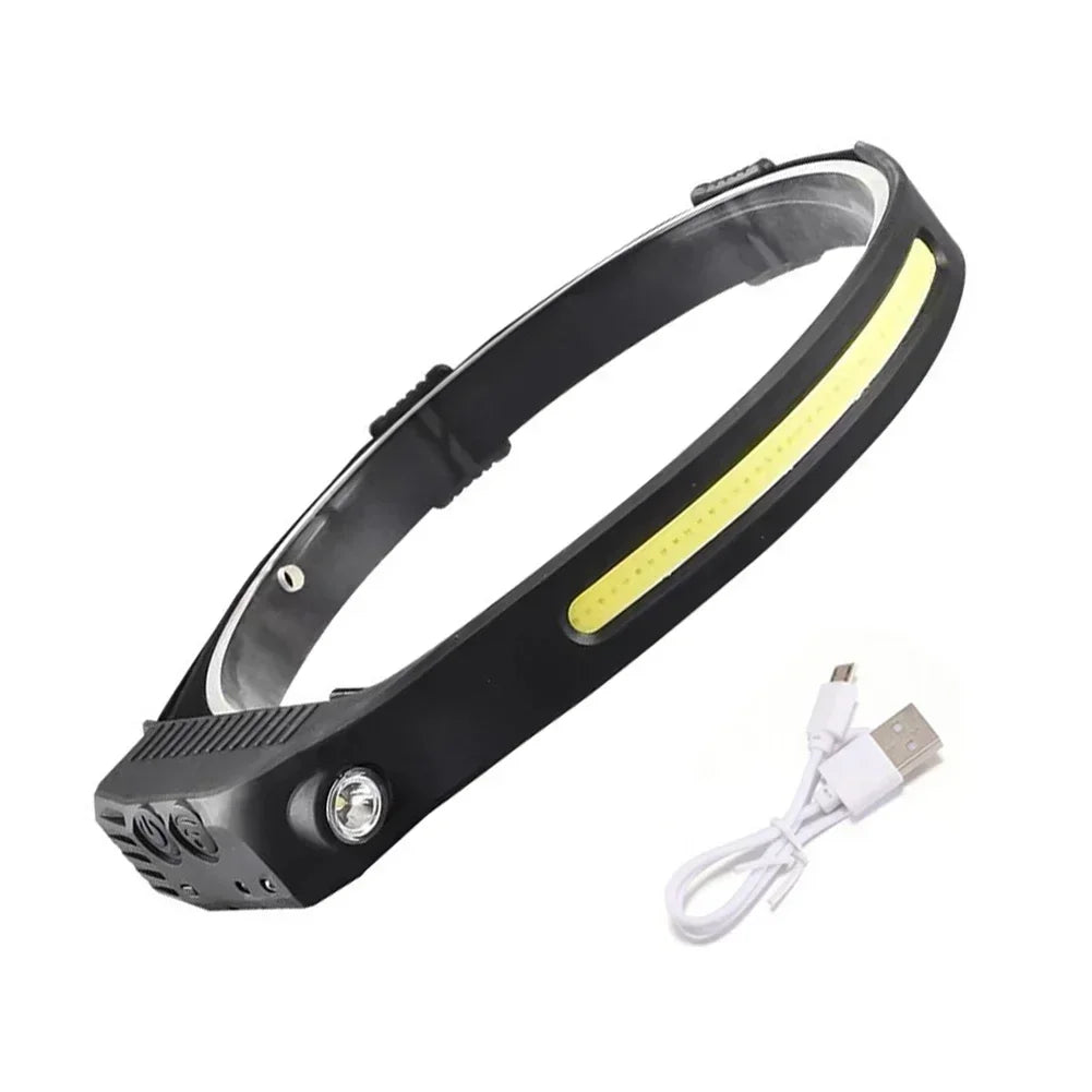 lampe frontale led rechargeable sangle ajustable étanche camping pêche activité