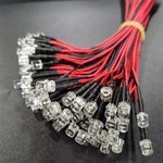 diode led plate transparente pré câblée rouge bleu vert jaune blanc rose uv rgb