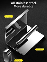distributeur papier toilette acier inoxydable moderne minimaliste vis fixations papier argenté geometrique