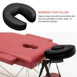 masseur facial coussin cuir noir mousse mémoire forme confort lit easy clean adultes