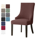 housse chaise mariage tissée motifs géométriques moderne gris bleu blanc elasthanne polyester